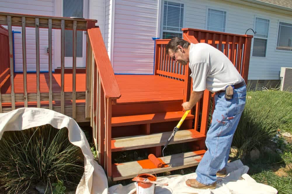 outdoor deck painting - Big Easy Landscaping