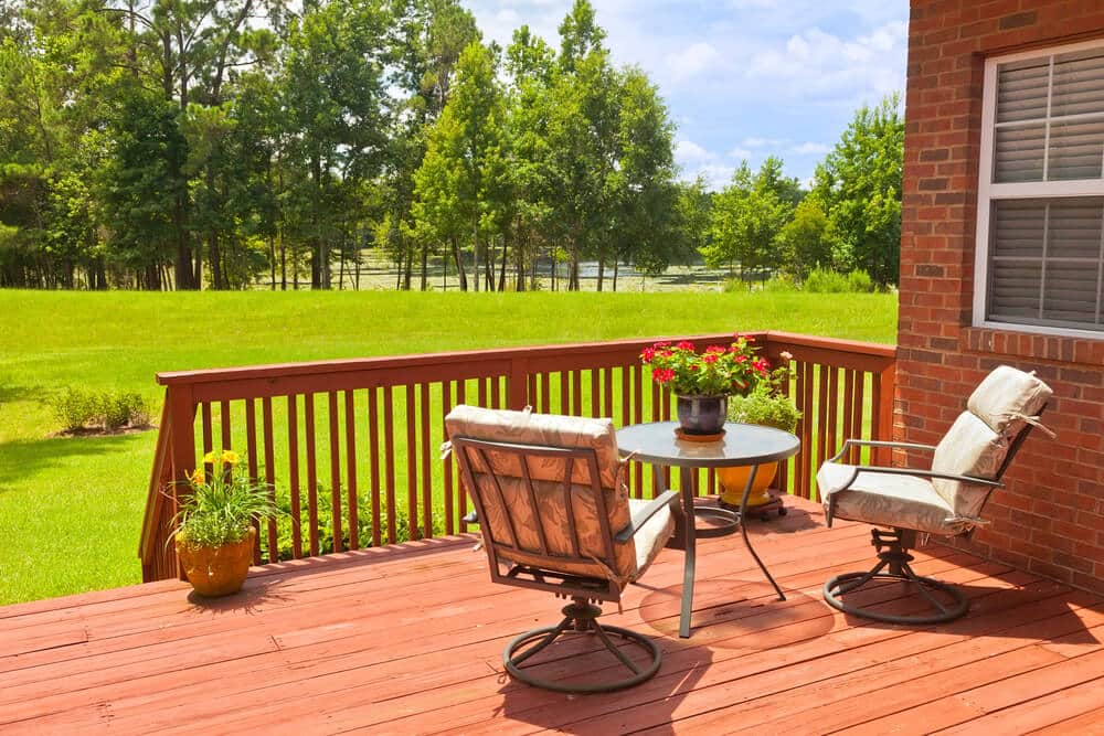Clean Backyard Deck